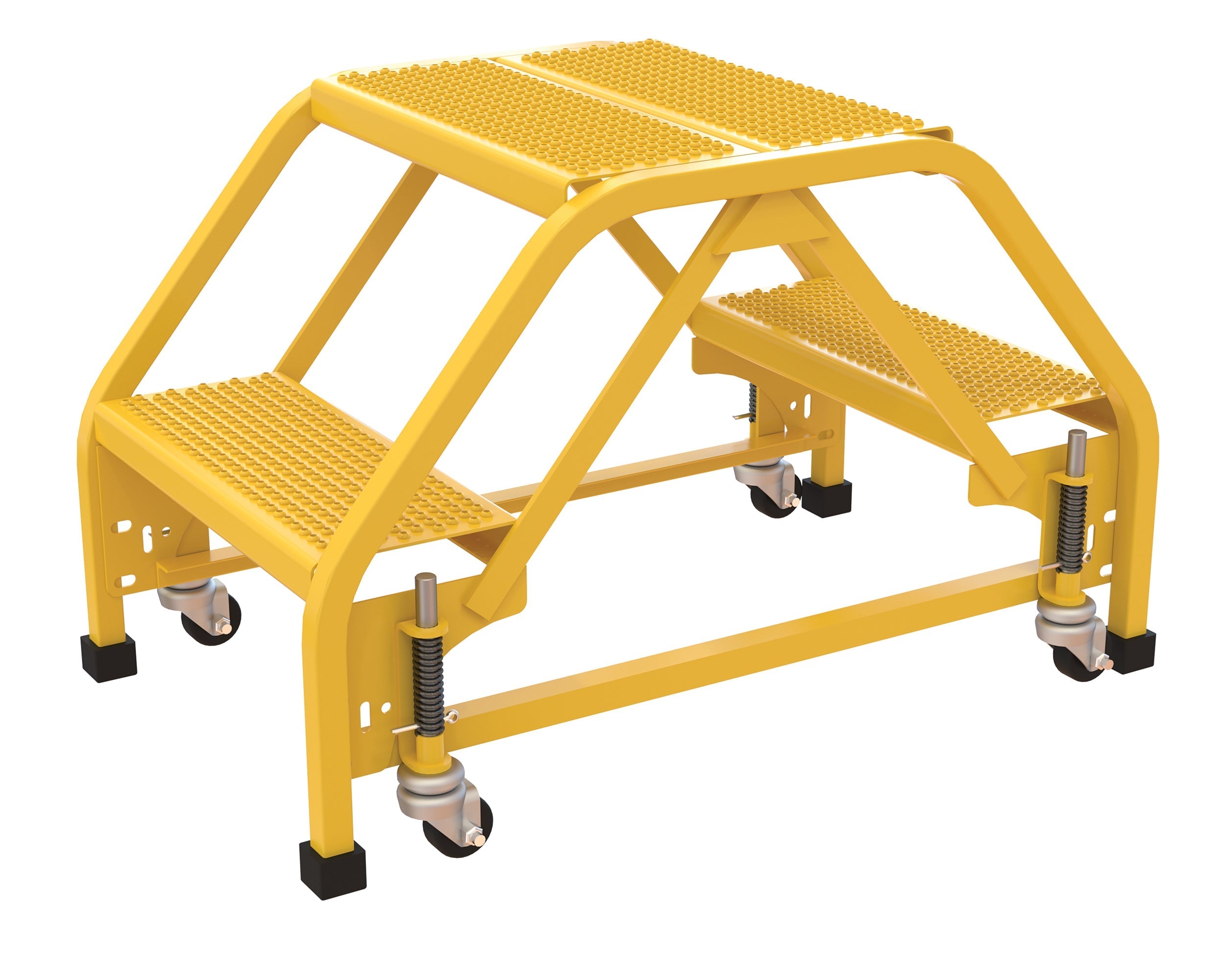 Vestil Double Sided Step Ladders- Yellow