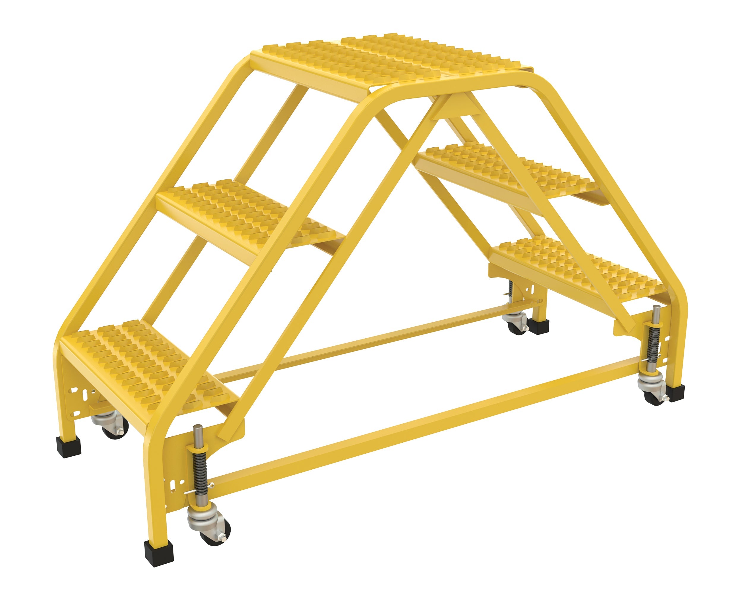 Vestil Double Sided Step Ladders- Yellow