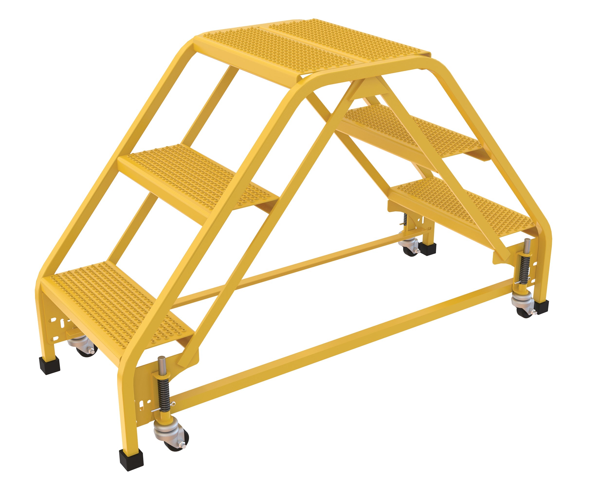 Vestil Double Sided Step Ladders- Yellow