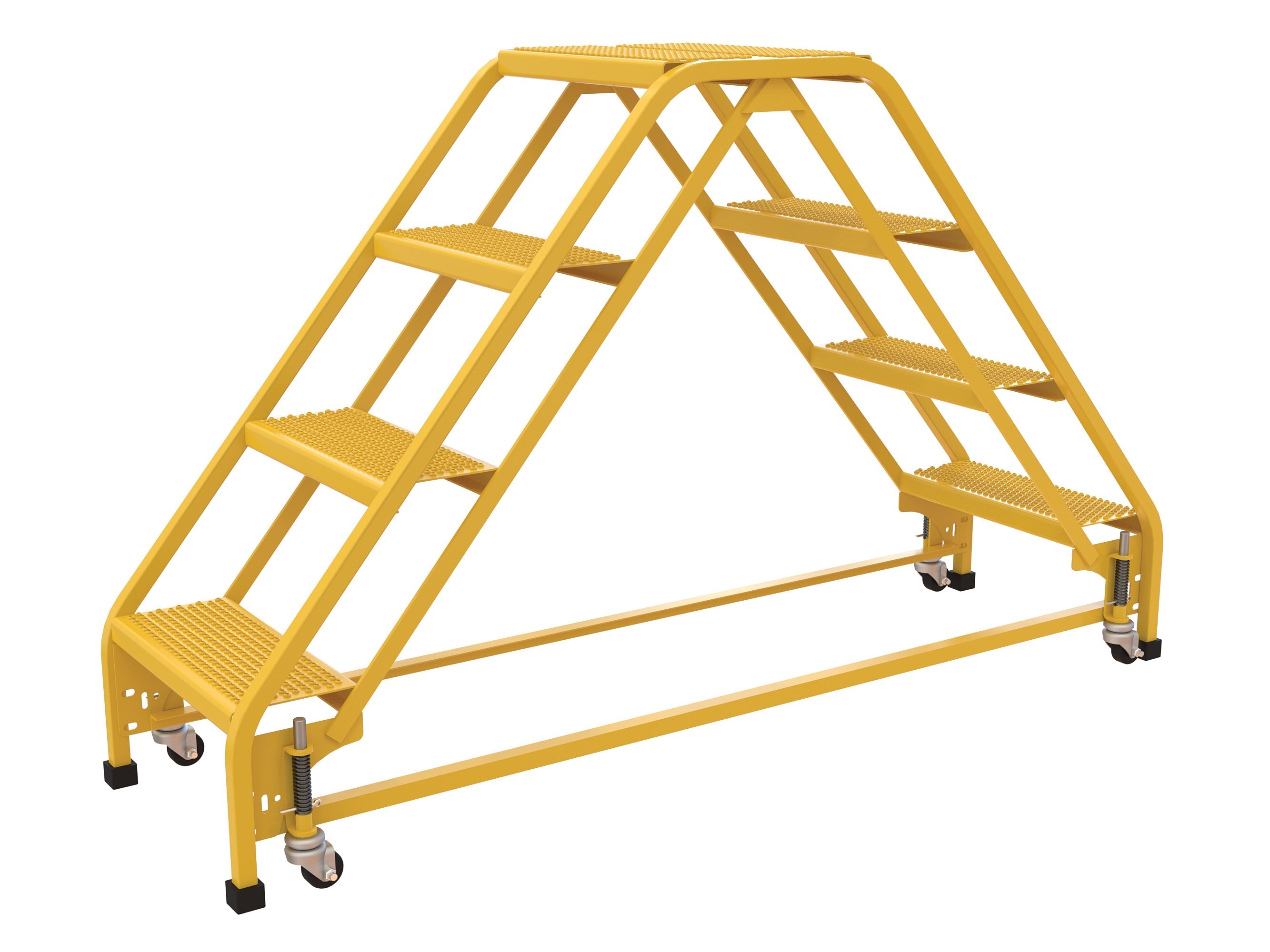 Vestil Double Sided Step Ladders- Yellow