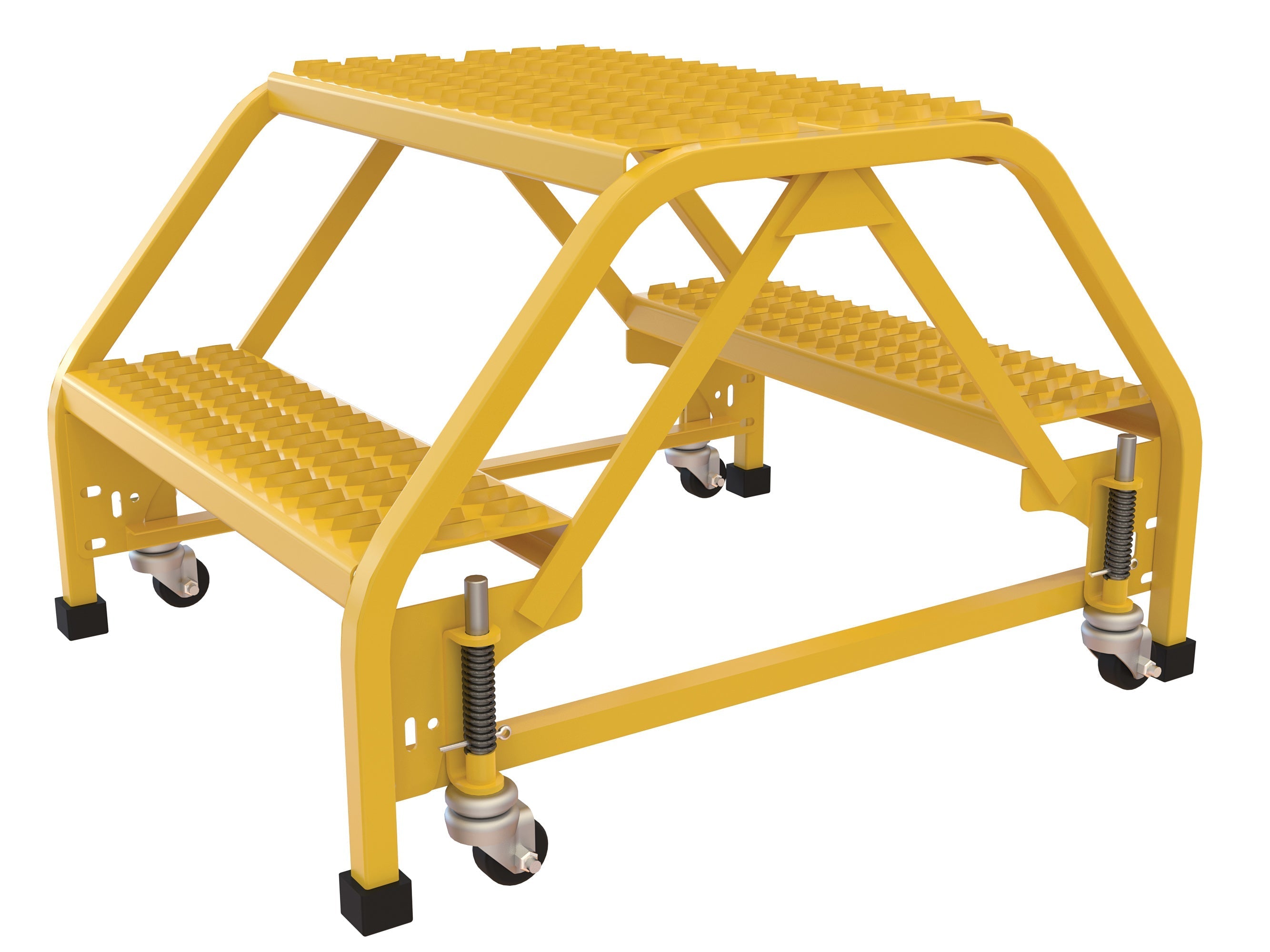 Vestil Double Sided Step Ladders- Yellow