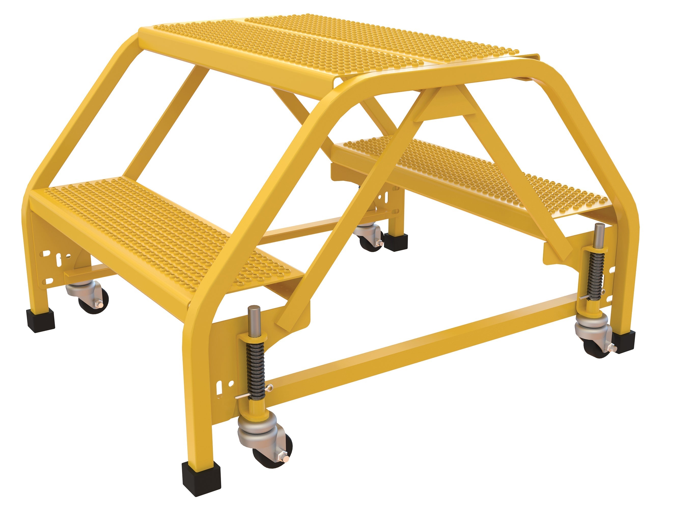 Vestil Double Sided Step Ladders- Yellow