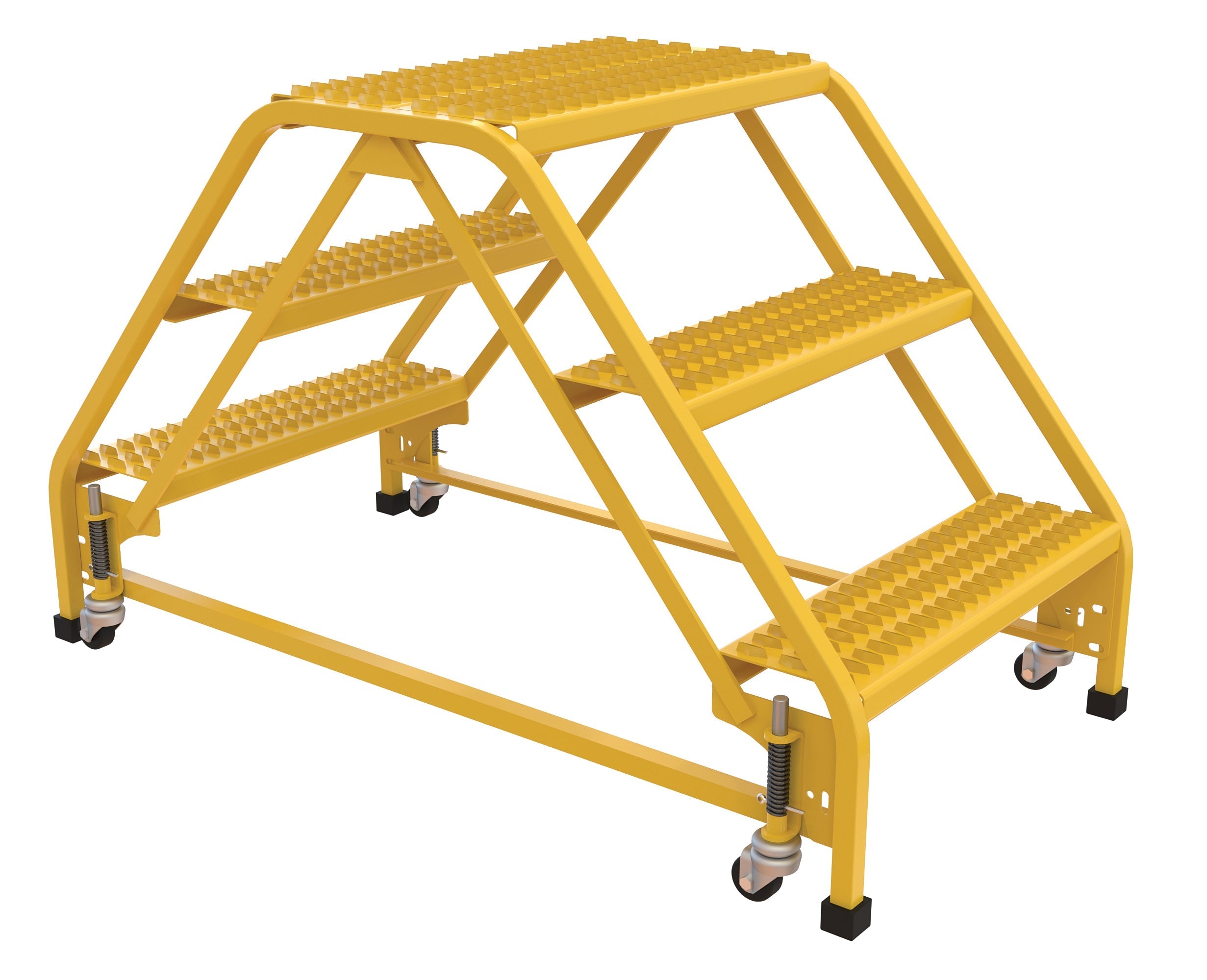 Vestil Double Sided Step Ladders- Yellow