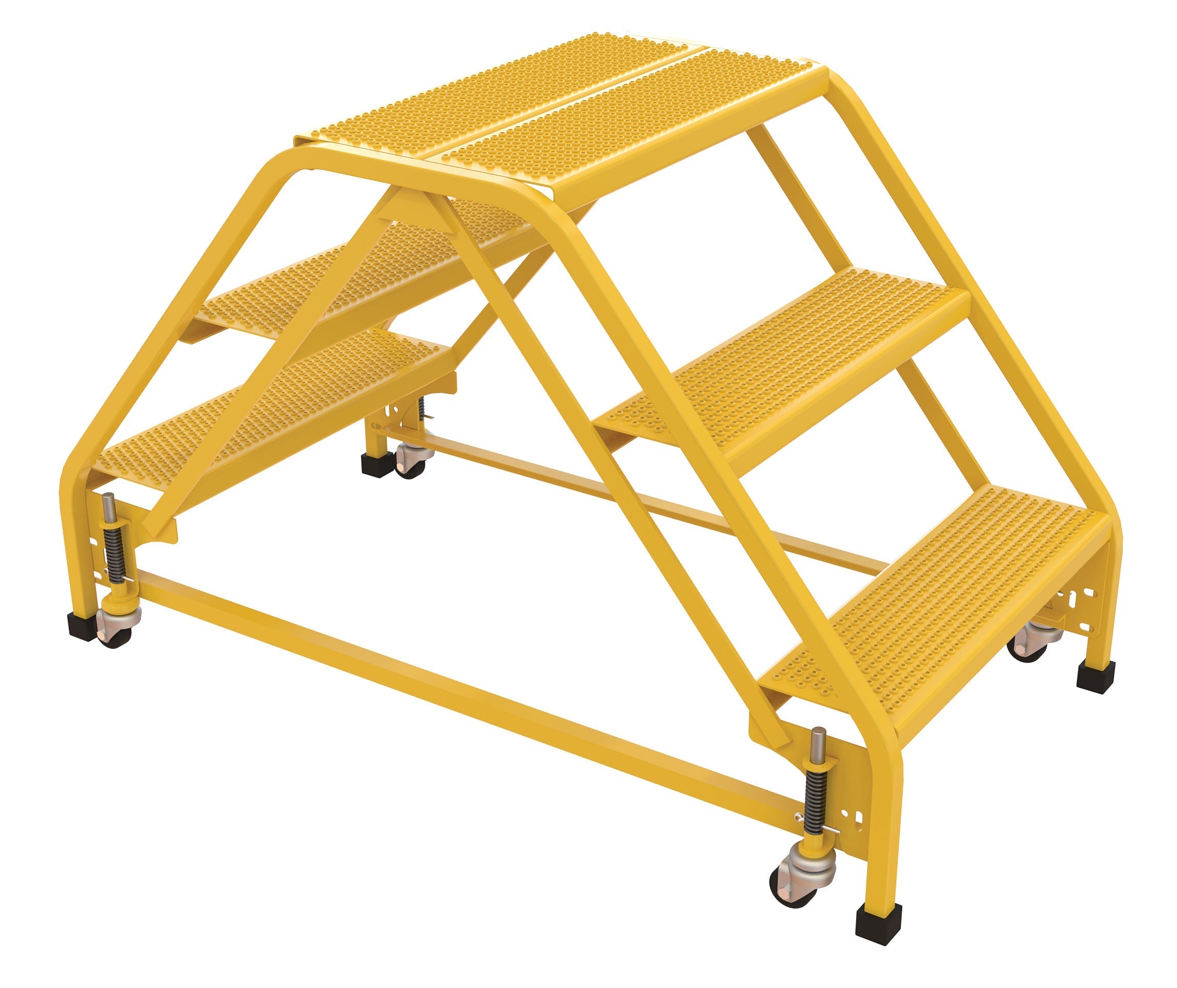 Vestil Double Sided Step Ladders- Yellow