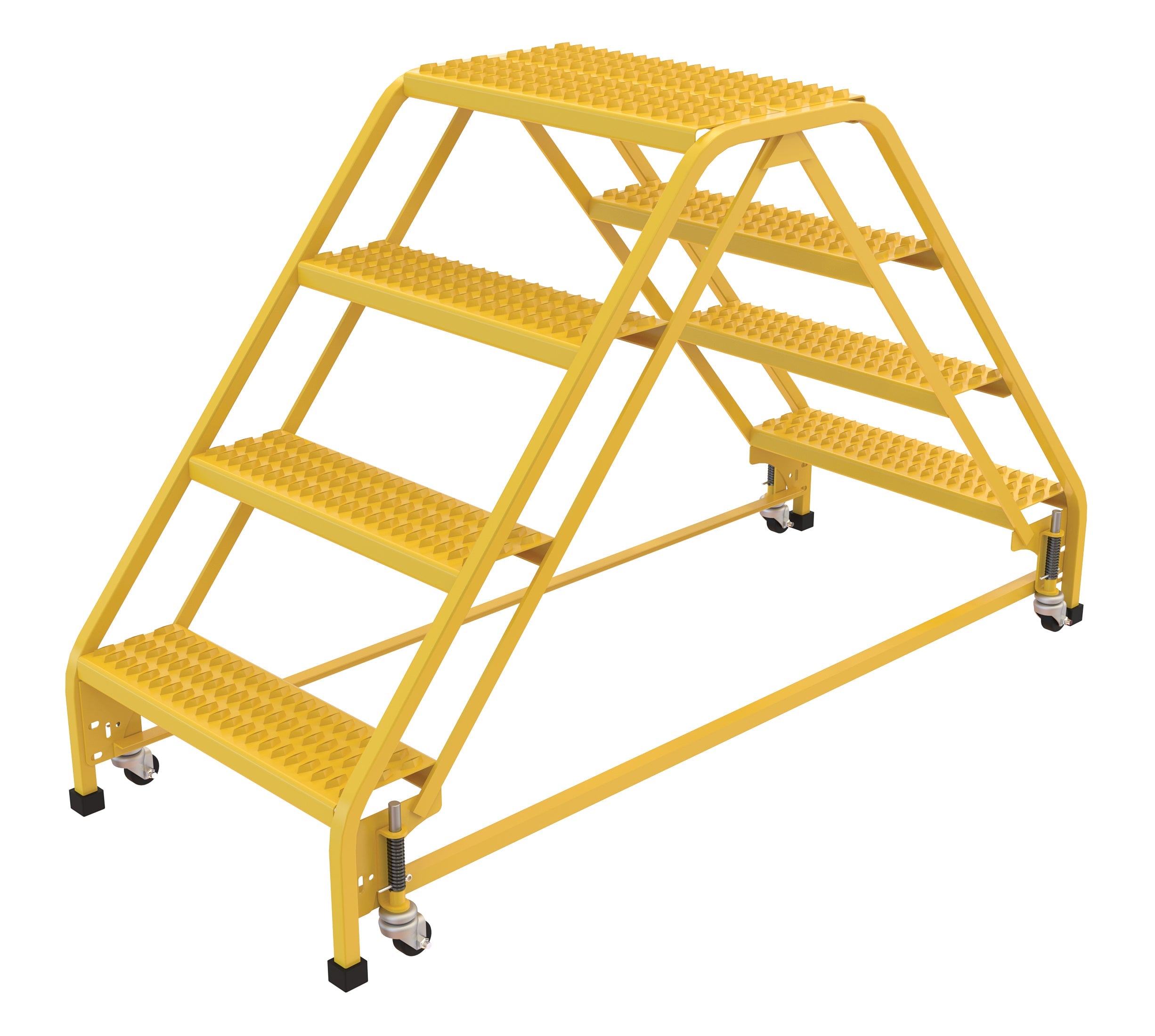 Vestil Double Sided Step Ladders- Yellow