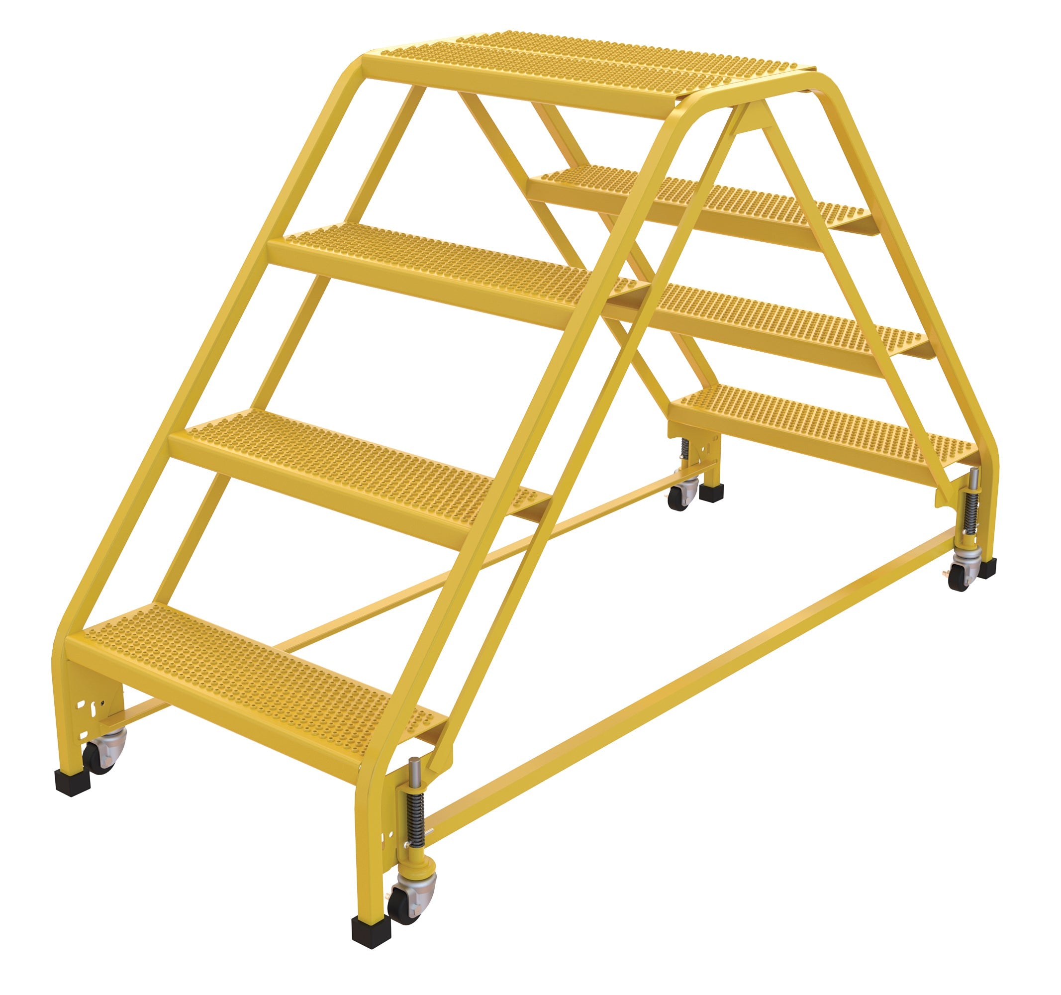 Vestil Double Sided Step Ladders- Yellow