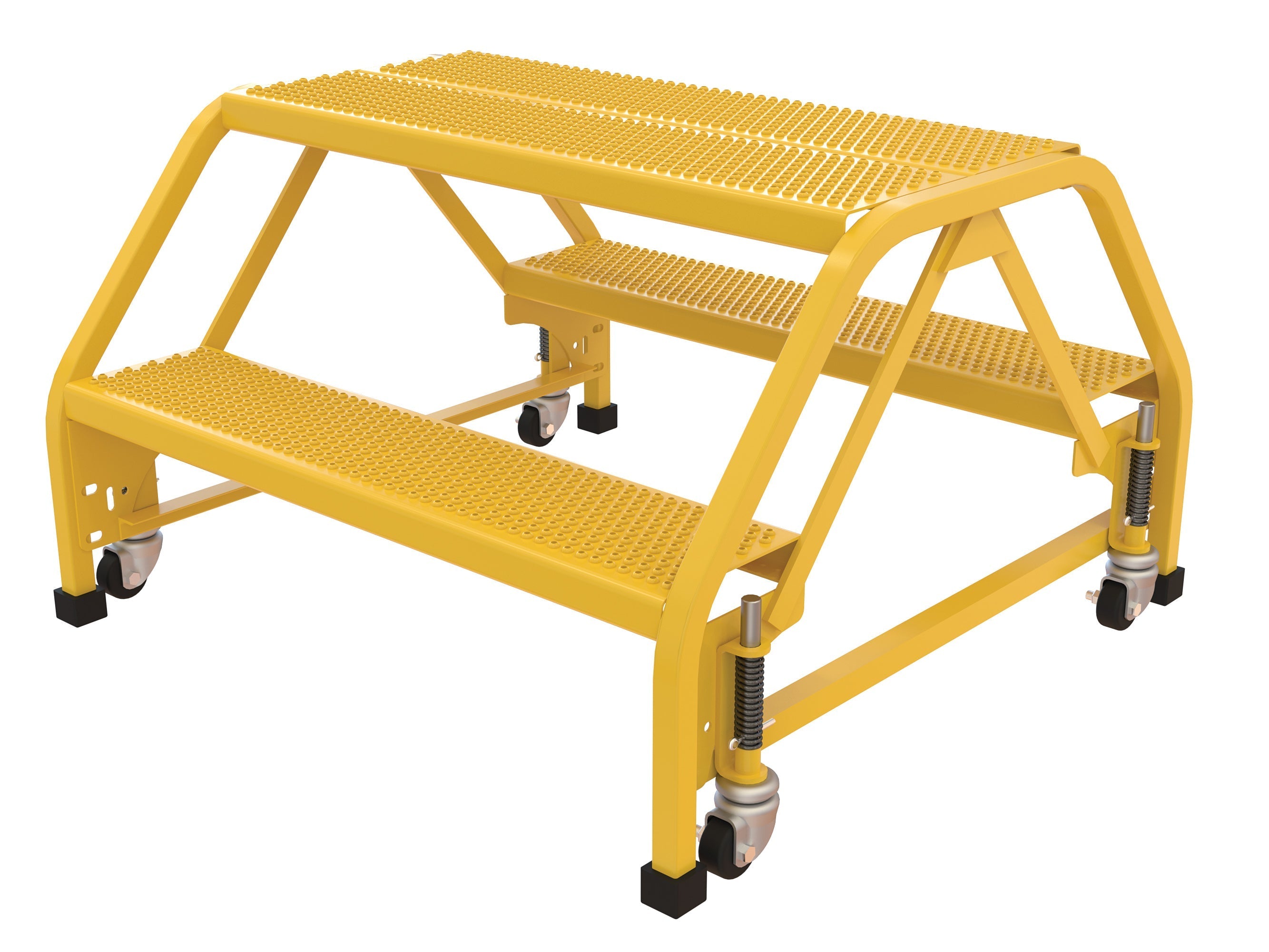 Vestil Double Sided Step Ladders- Yellow