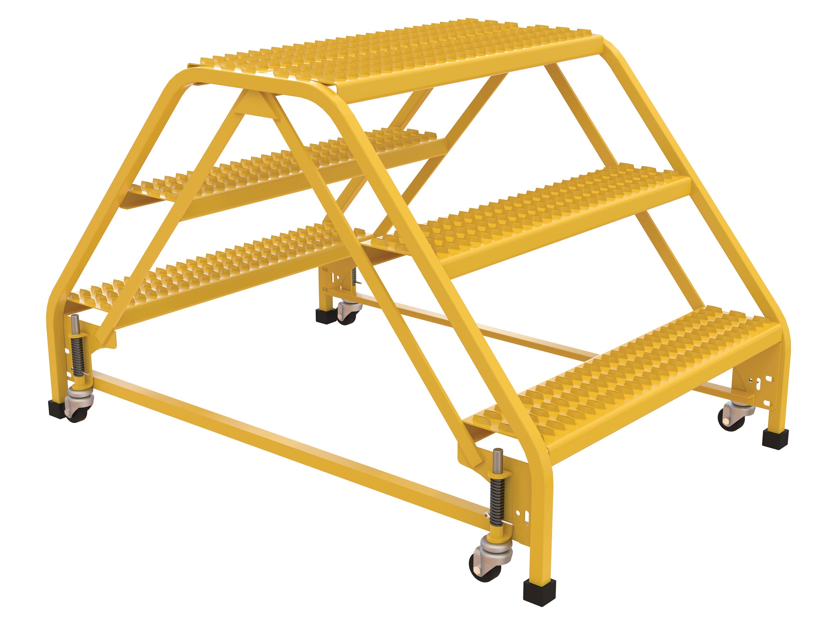 Vestil Double Sided Step Ladders- Yellow