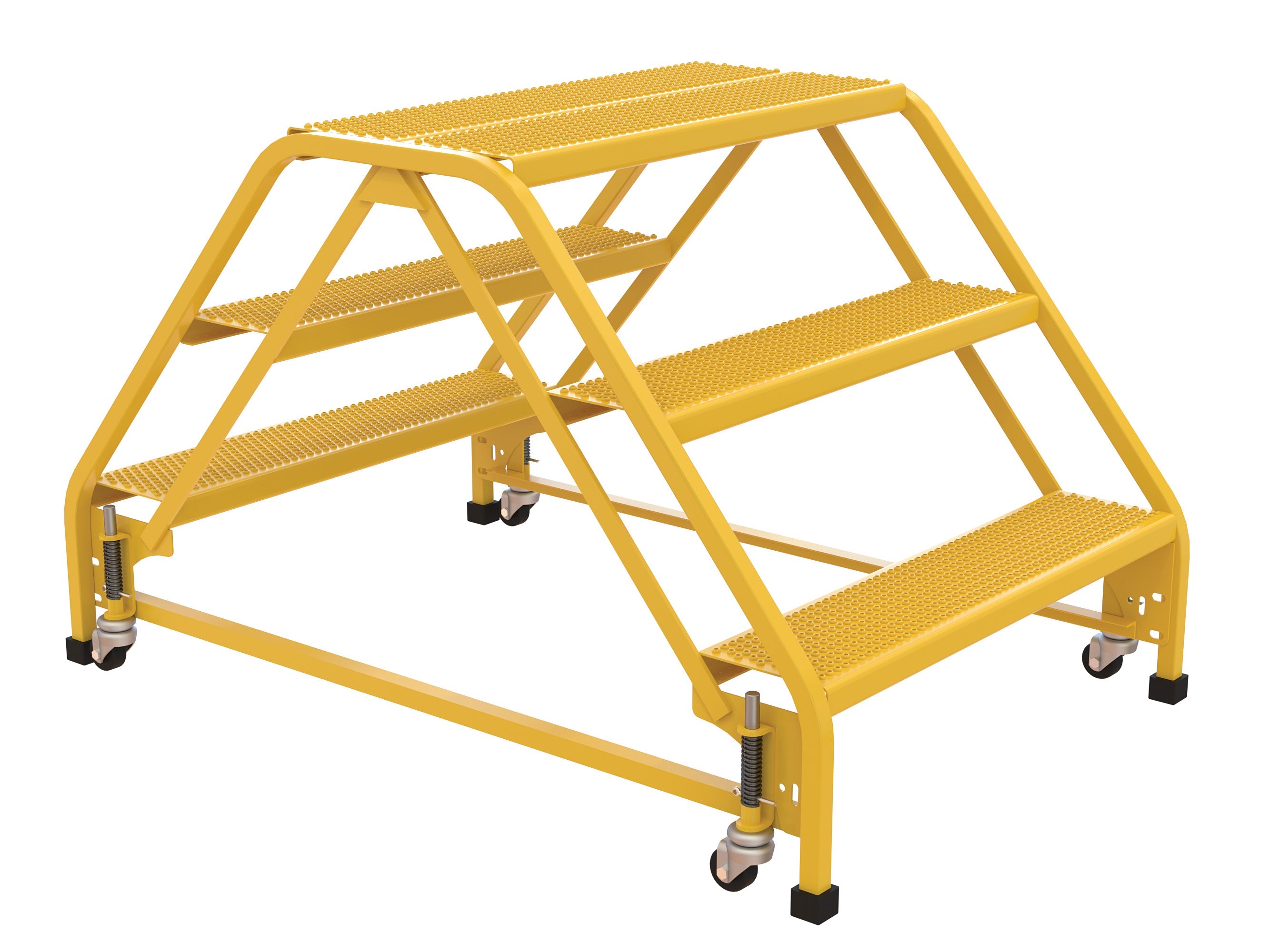 Vestil Double Sided Step Ladders- Yellow