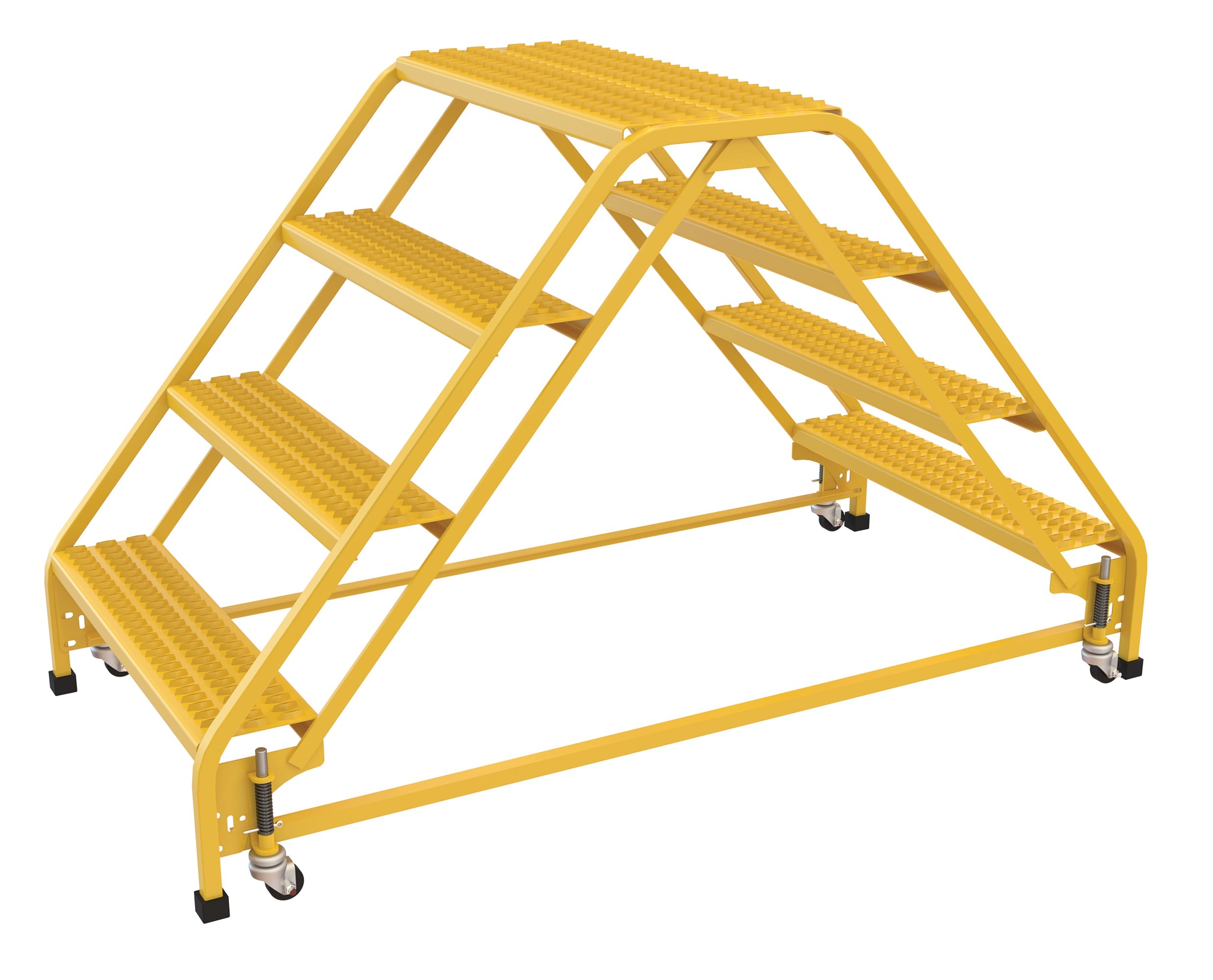 Vestil Double Sided Step Ladders- Yellow