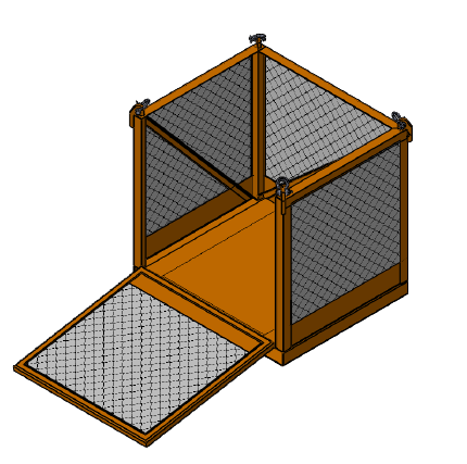 Material Lifting Basket With Ramp 48x40x42" x 2Ton