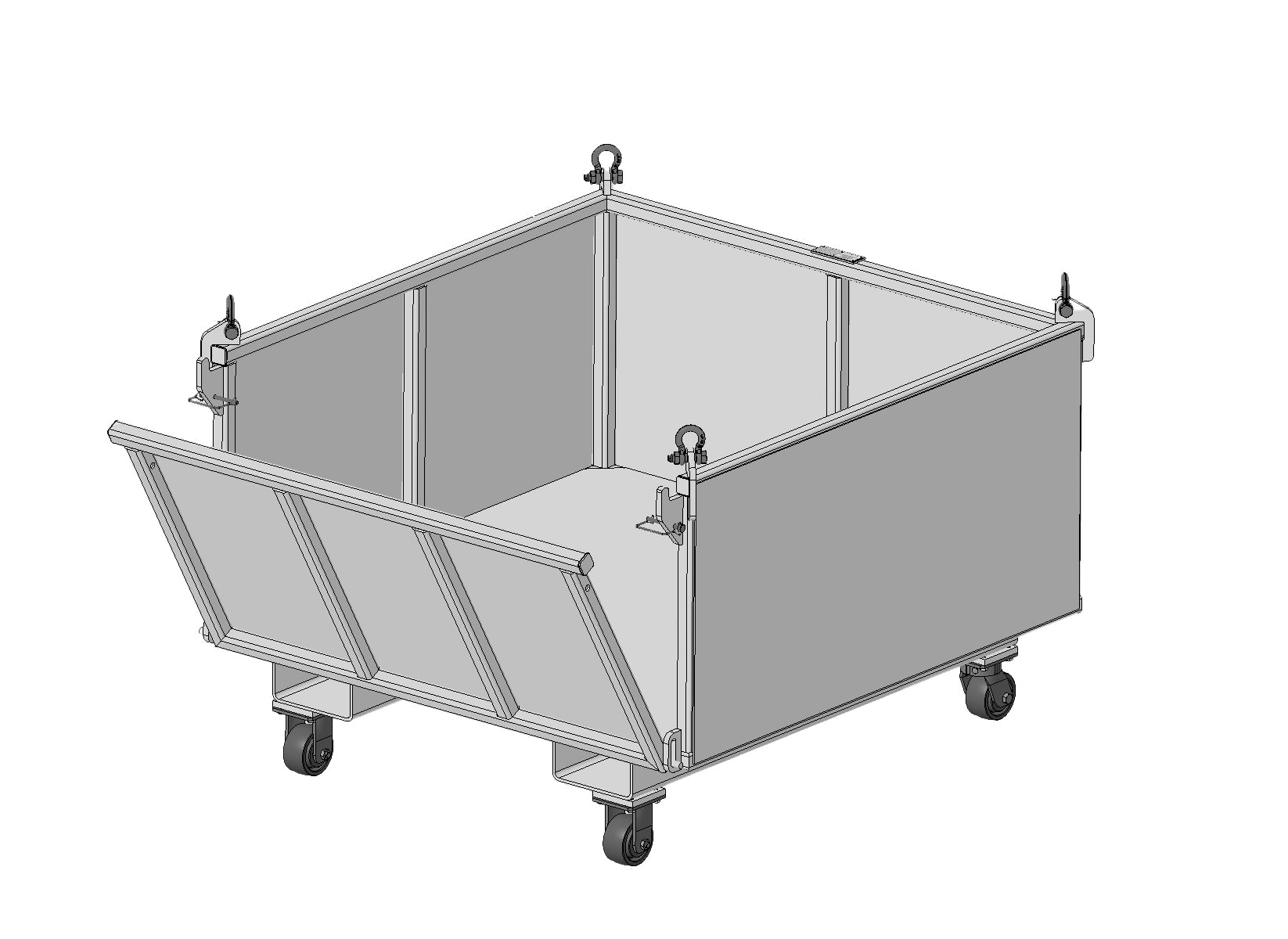 Machining & Welding Drop Side Material Baskets