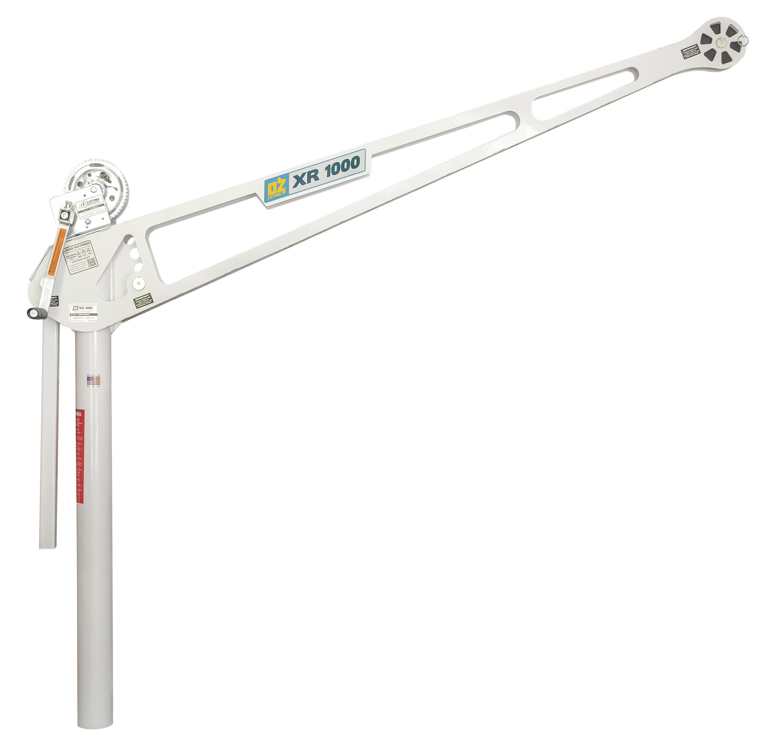 OZ Lifting XR Series Davit Crane with Manual Winch for Lifting Dinghies