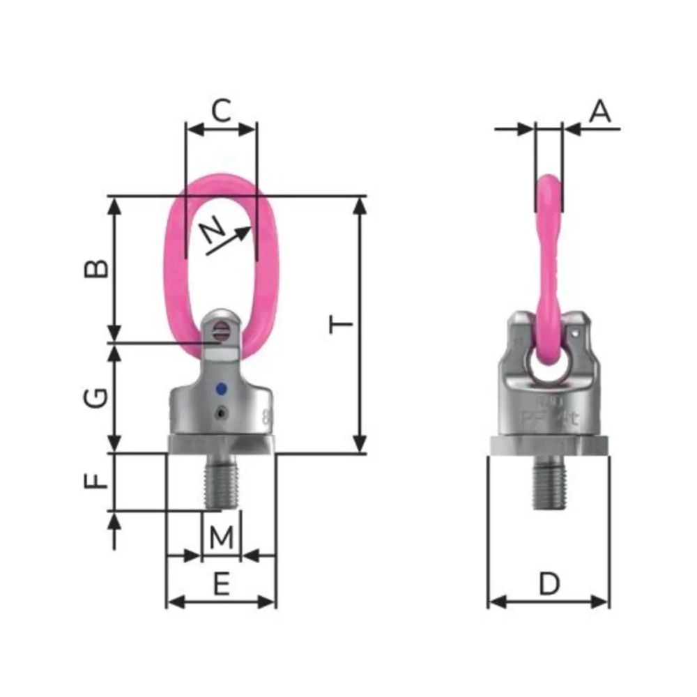 RUD PP-B Powerpoint Ring Connection, UNC Thread