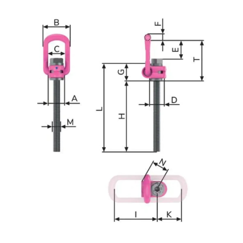 RUD VLBG-Z Load Ring, UNC Thread with Max. Length