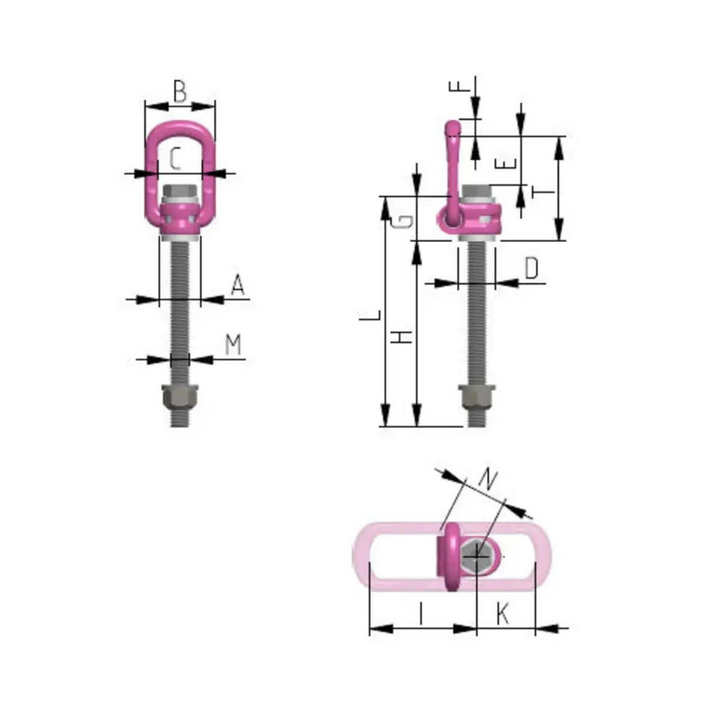RUD VLBG Load Ring, Metric Thread with Variable Length – Lifting ...