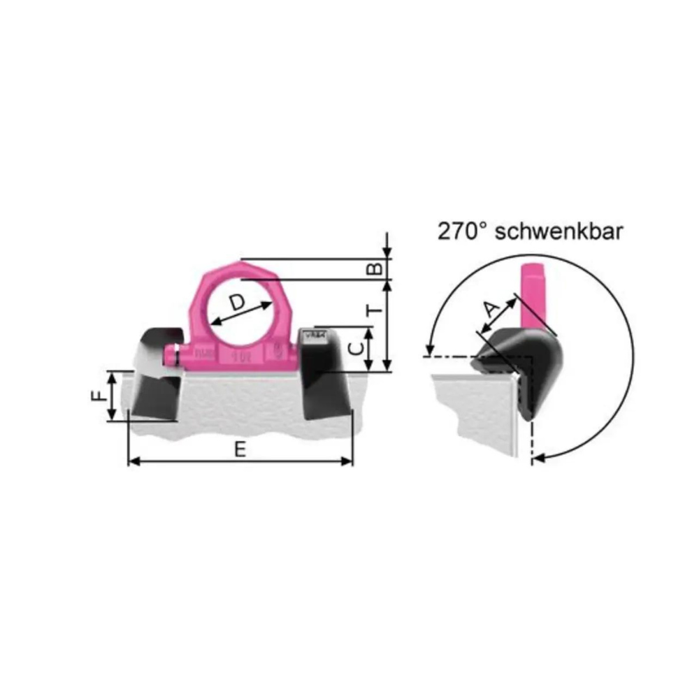 RUD VRBK-FIX/VRBK Load Ring for Welding 90° Corners