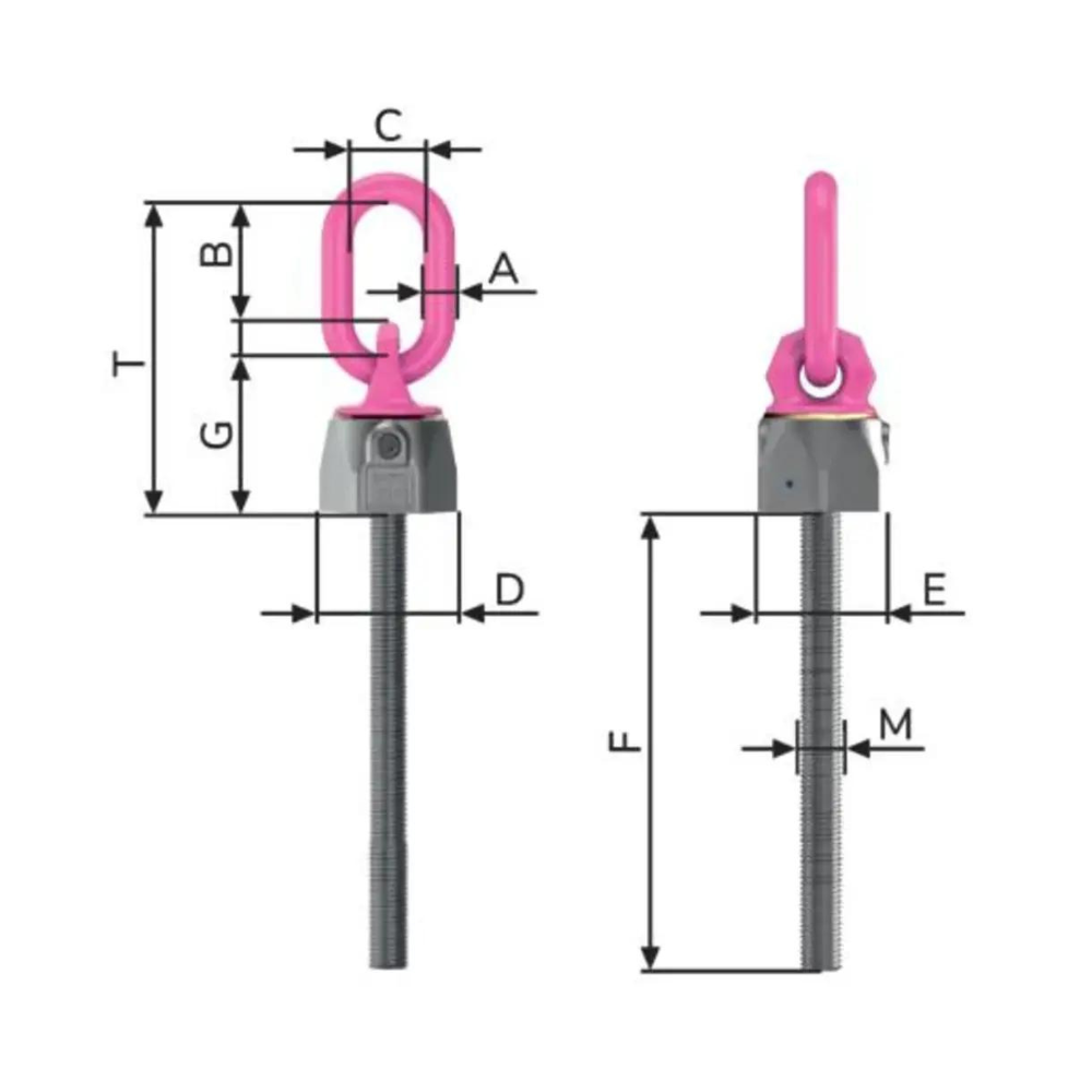 RUD VWBG-V Load Ring, UNC Thread with Variable Length