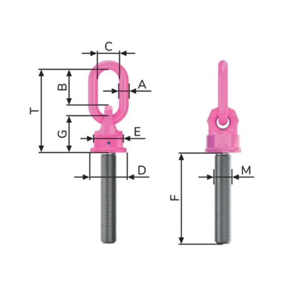 RUD VWBG Load Ring, Metric Fine Thread with Variable Length