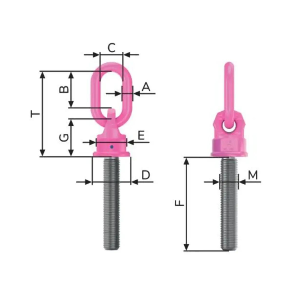 Hold Variable Sized Rings RUD VWBG Load Ring, Metric Fine Thread with Variable Length – Lifting ...