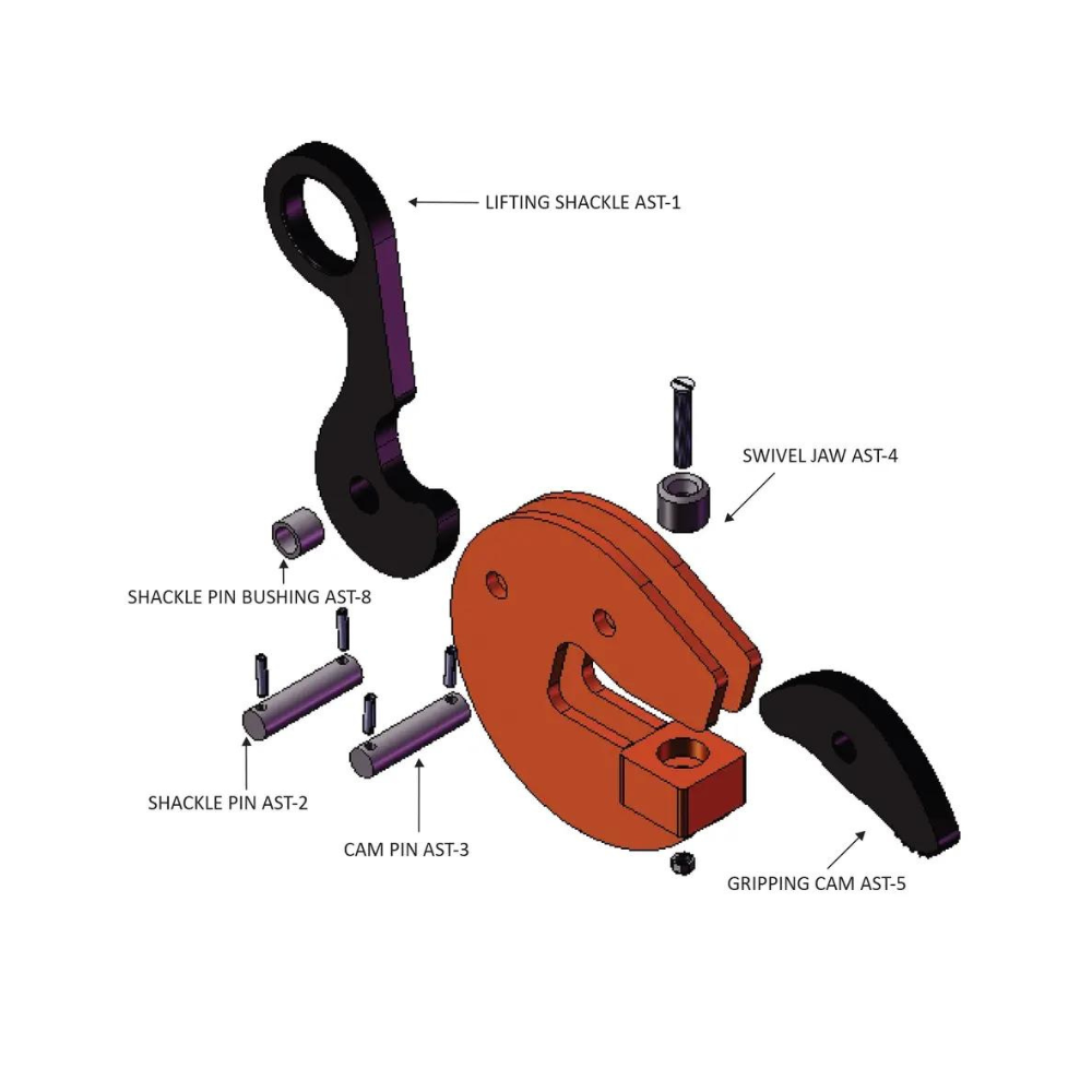 Renfroe AST Non-Locking Type Lifting Clamps