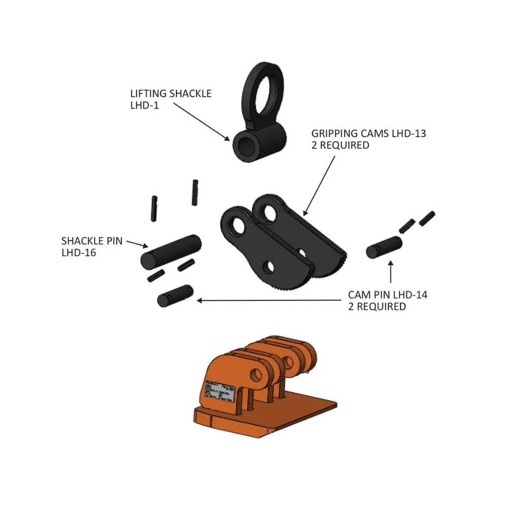 Renfroe LHD Non-Locking Type Horizontal Lifting Clamps