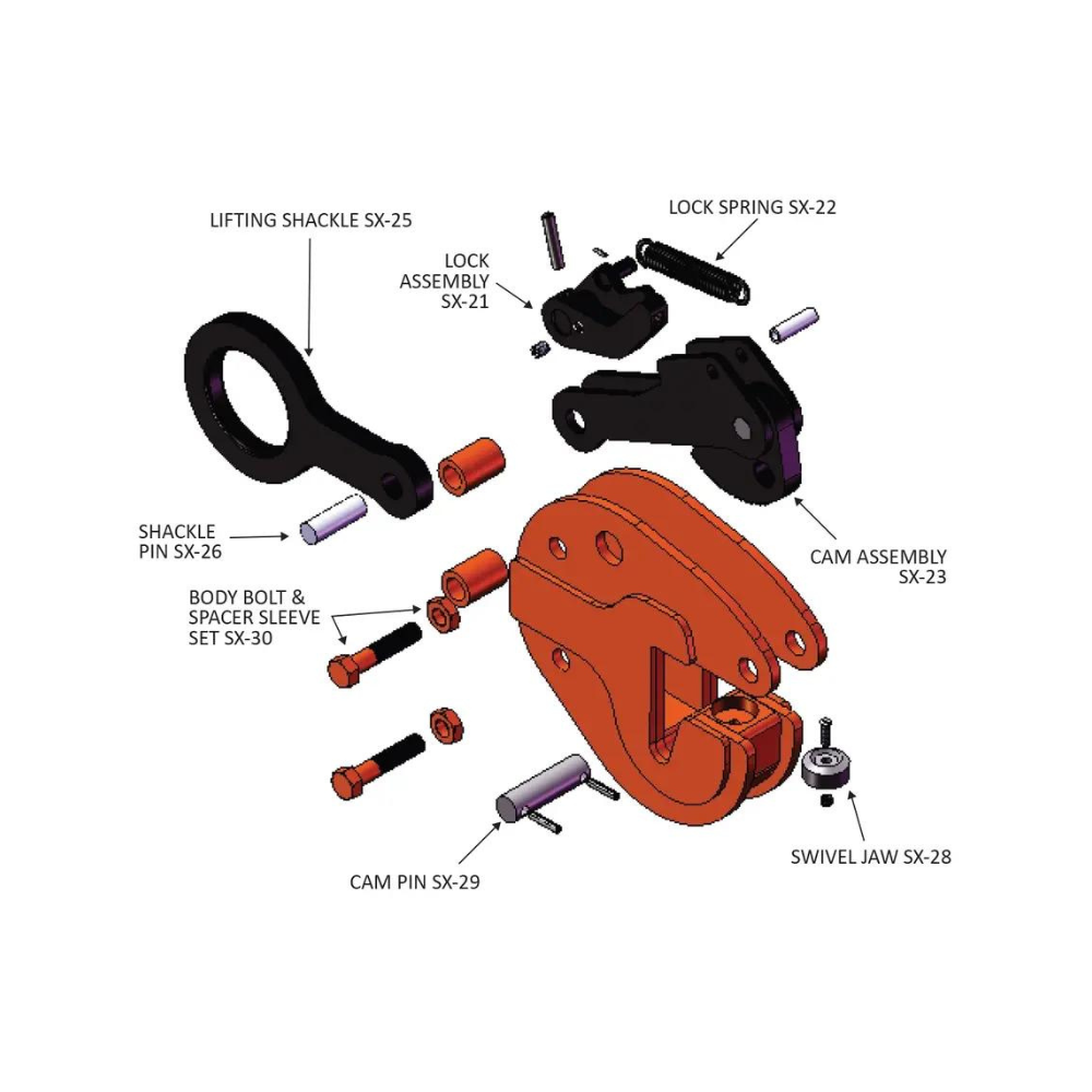 Renfroe SX Locking Type Lifting Clamps