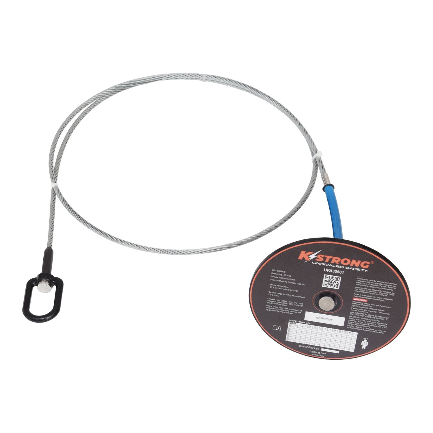 KStrong® 5K Drop Thru Anchor with Swivel D-ring - 4” Round Plate
