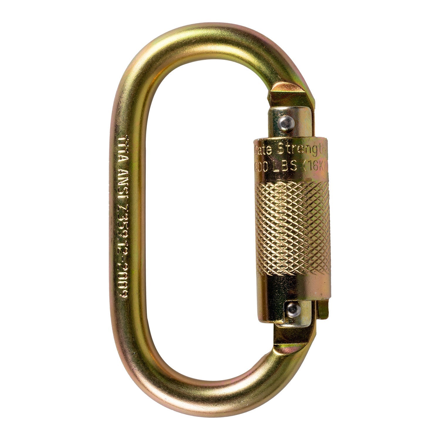 KStrong® Oval Quarter Turn Locking Steel Carabiner .67" Gate Opening (ANSI)