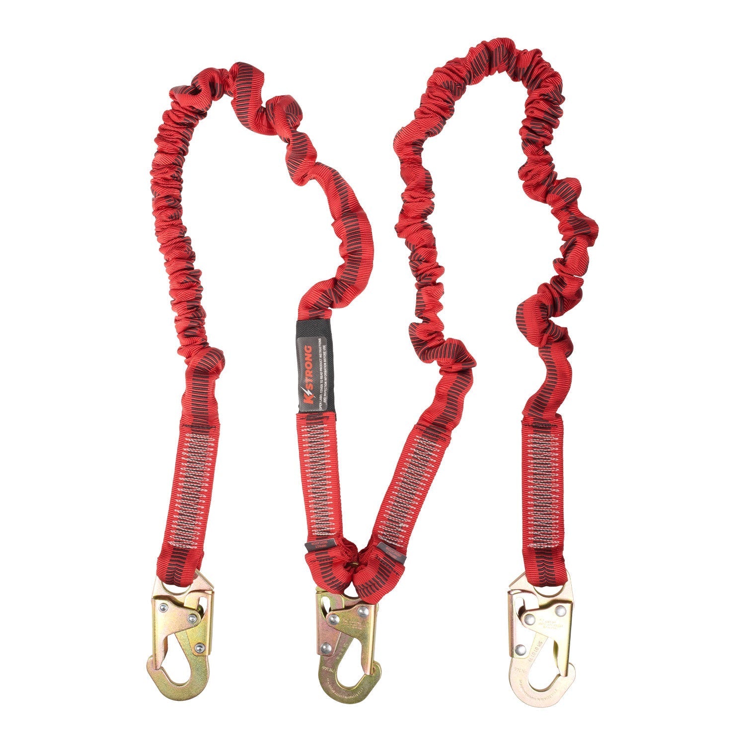 KStrong® 4.5 - 6 ft. Twin leg 100% tie-off Elasticated design shock absorbing lanyard (ANSI)