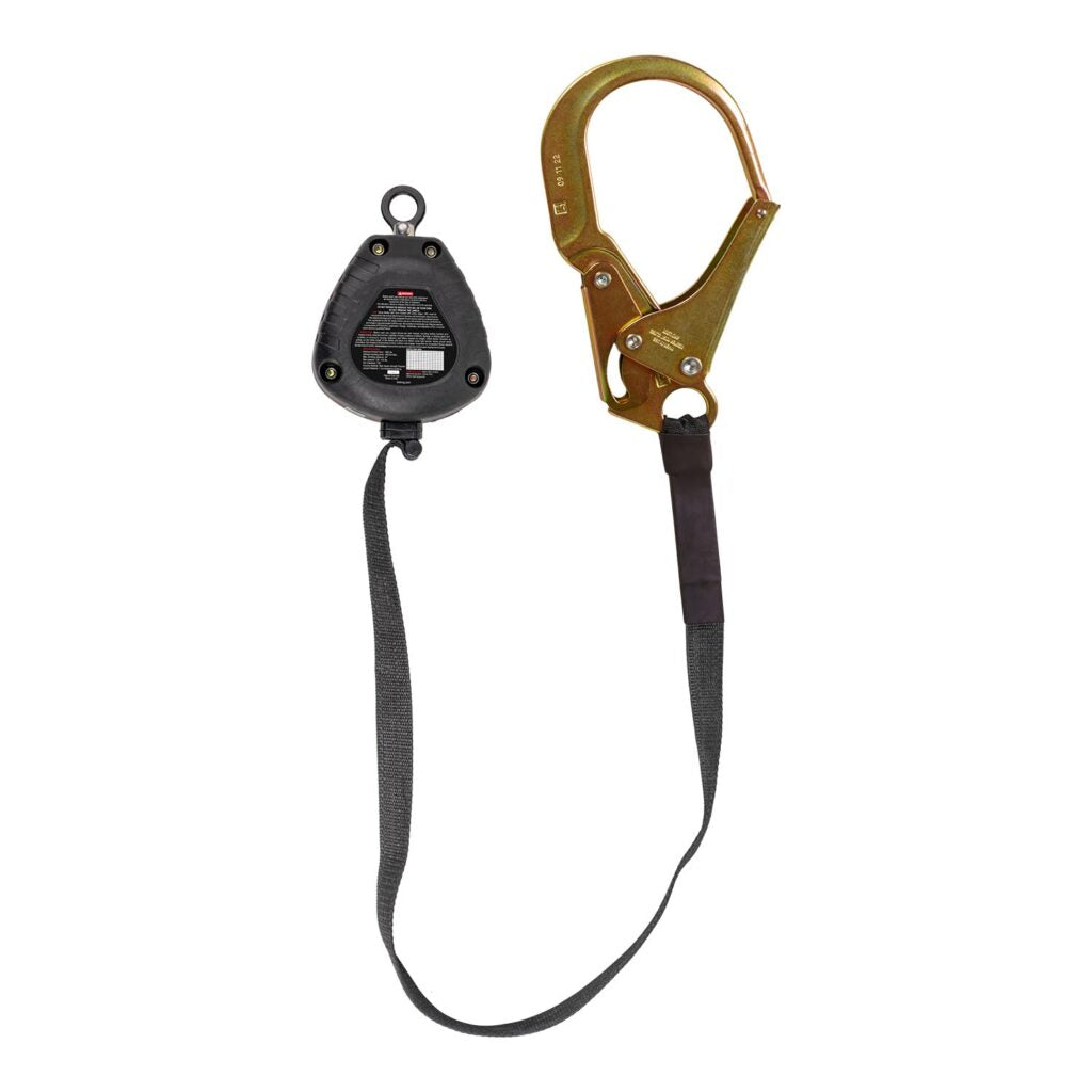 KStrong BRUTE 9ft Self Retracting Lifeline with Hi-Abrasion Resistant Webbing & Forged Rebar Hook