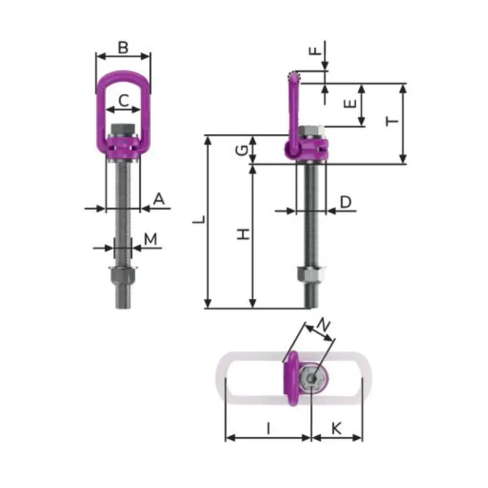 Hold Variable Sized Rings RUD VLBG-Plus Load Ring, Metric Thread with Variable Length – Lifting ...