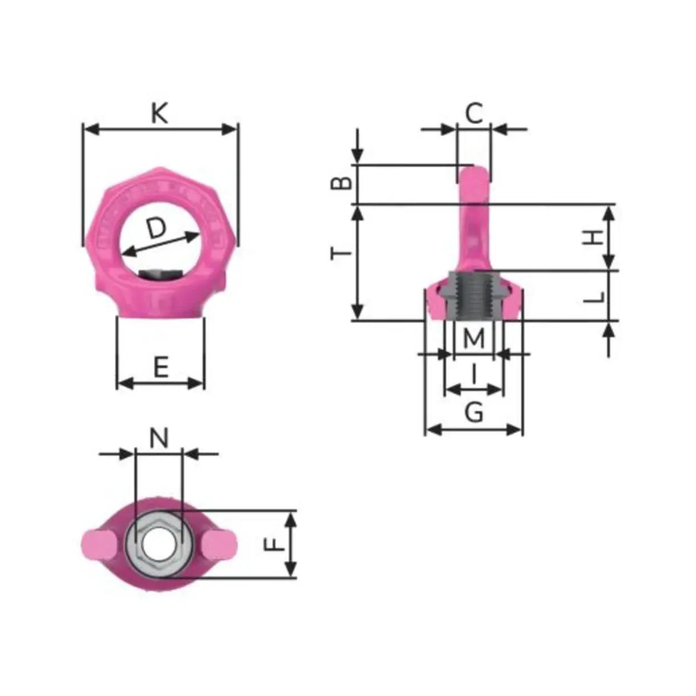 RUD VRM Starpoint Eye Nut, Metric Thread