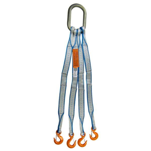 Lift-All 1-Ply Quad Oblong w/ Sling Hook Tuff-Edge Web Bridle 3"