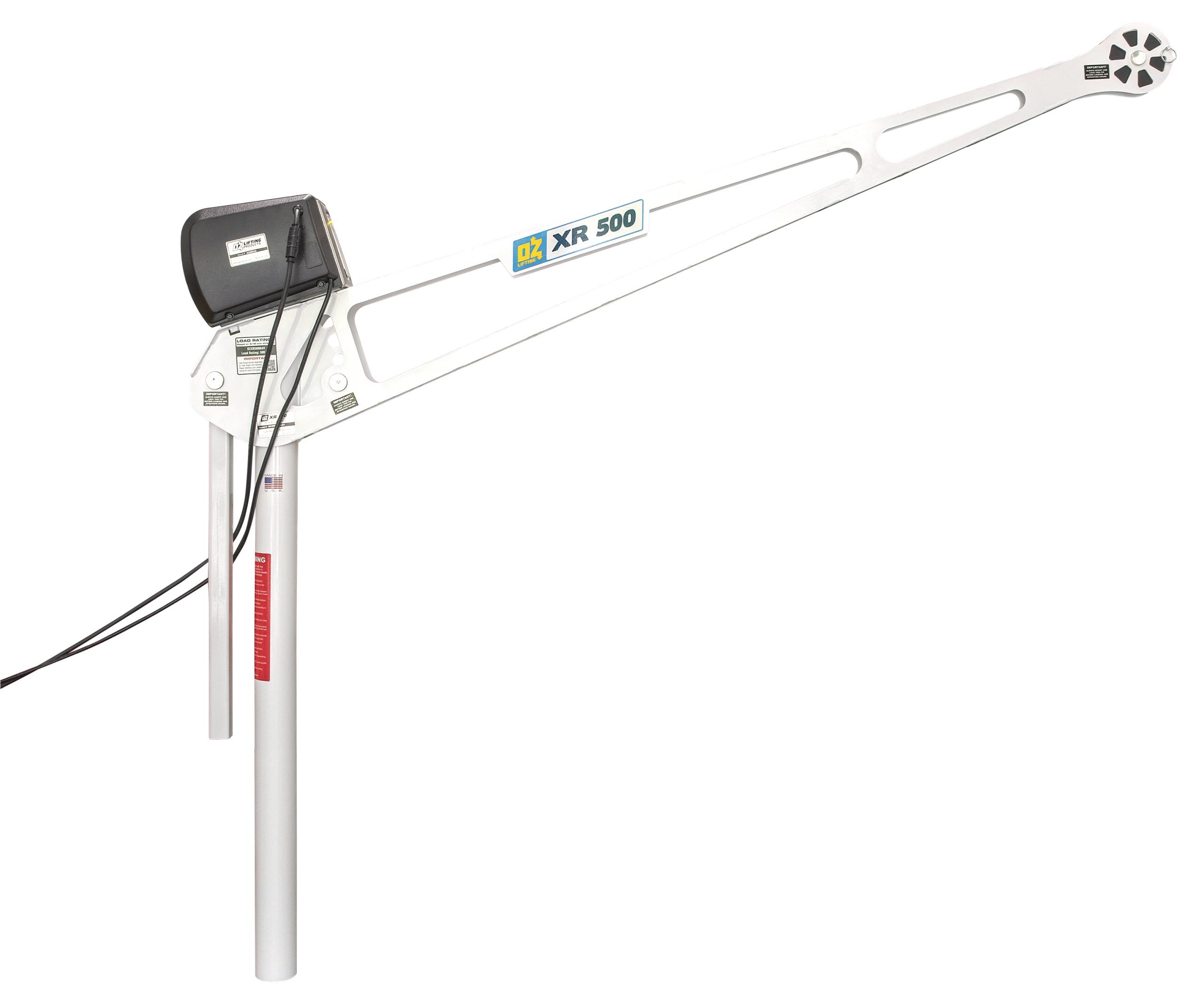 OZ Lifting XR Series Davit Crane with DC Electric Winch for Lifting Dinghies