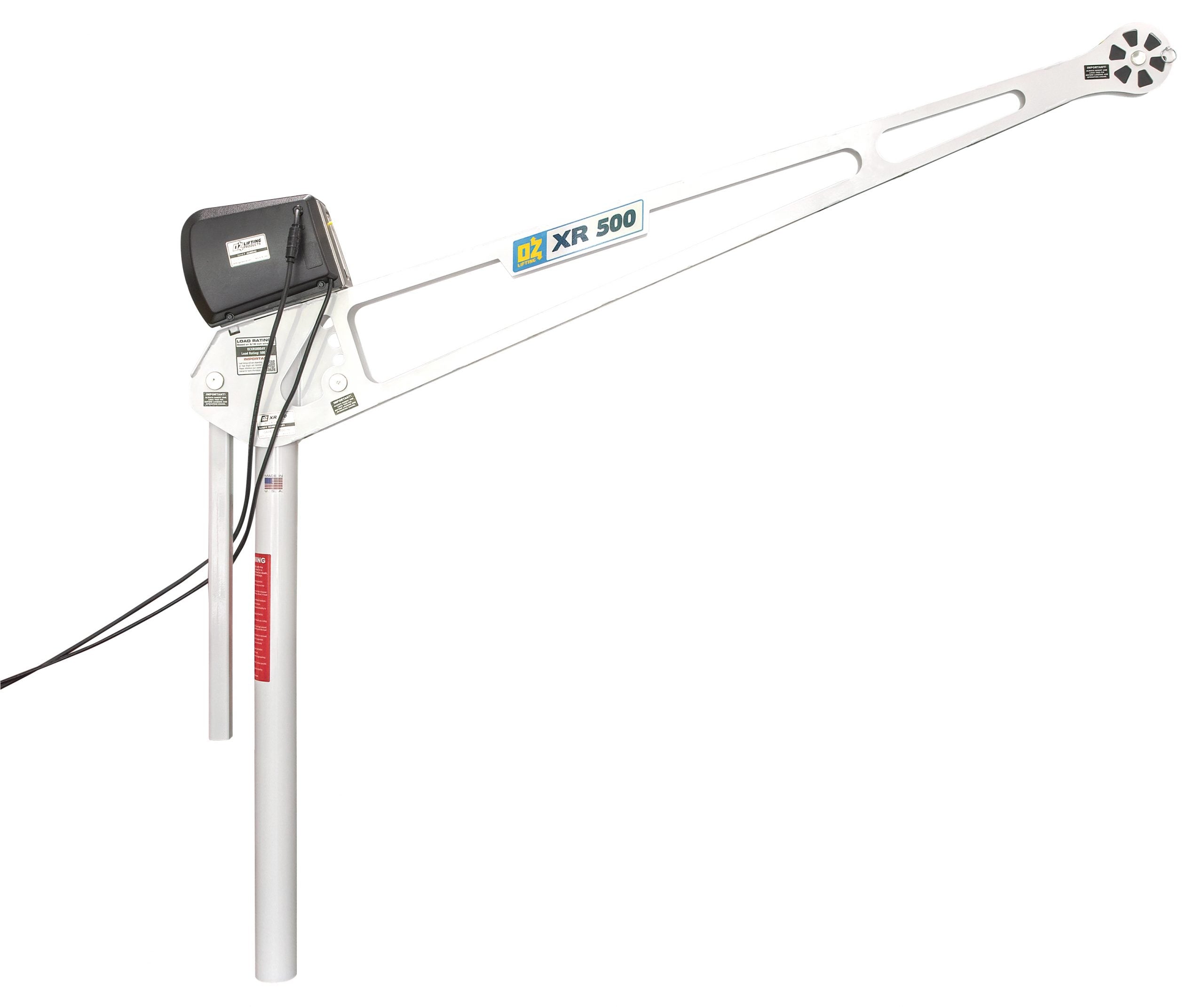 OZ Lifting XR Series Davit Crane with AC Electric Winch for Lifting Dinghies