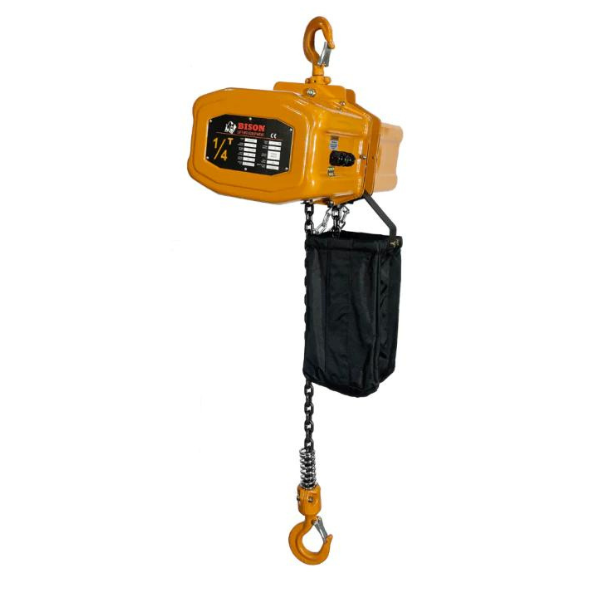 Bison 0.25Ton Single Phase Electric Chain Hoist with Motorized Trolley 115v/230v