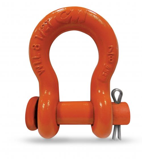 CM Alloy Anchor Shackles Orange Powder Coated Round Pin