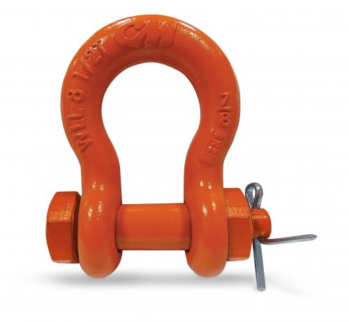 CM Super Strong Anchor Shackles Orange Powder Coated Bolt, Nut & Cotter