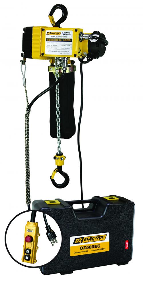 OZ Lifting Electric Chain Hoist, 110V