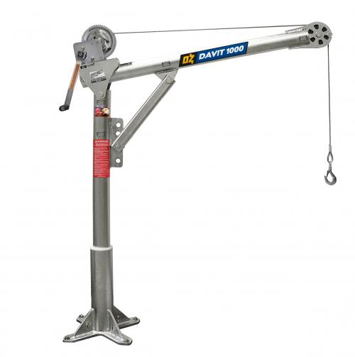 oz Lifting Steel Davit Crane with Carbon Steel Brake Winch 1000lbs