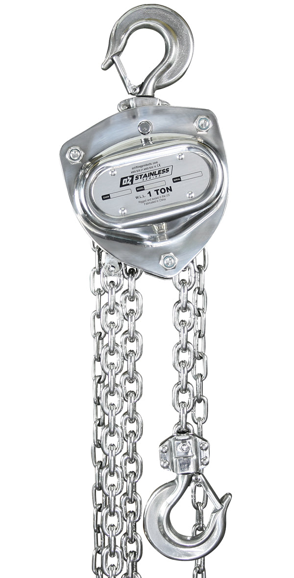 OZ Lifting Stainless Steel Manual Chain Hoist