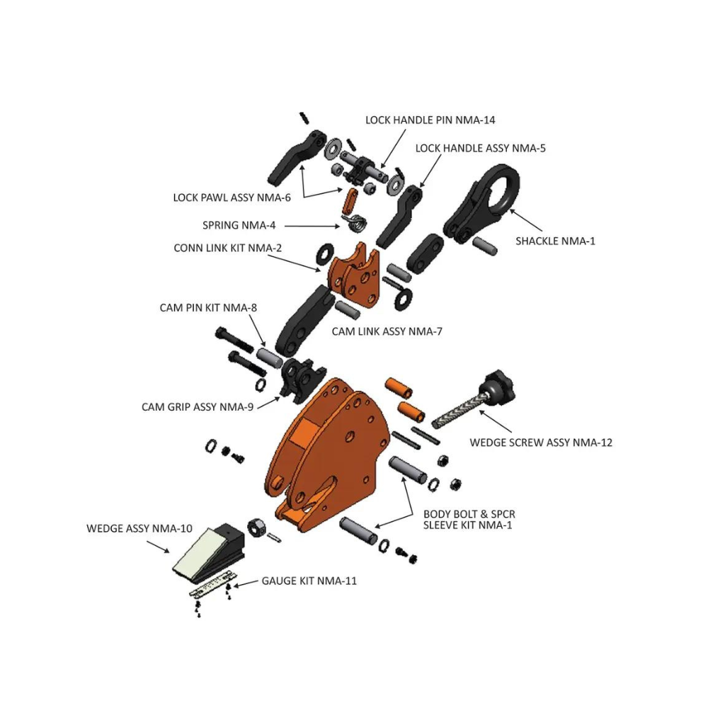 Renfroe NMA Locking Type Non-Marring Lifting Clamps