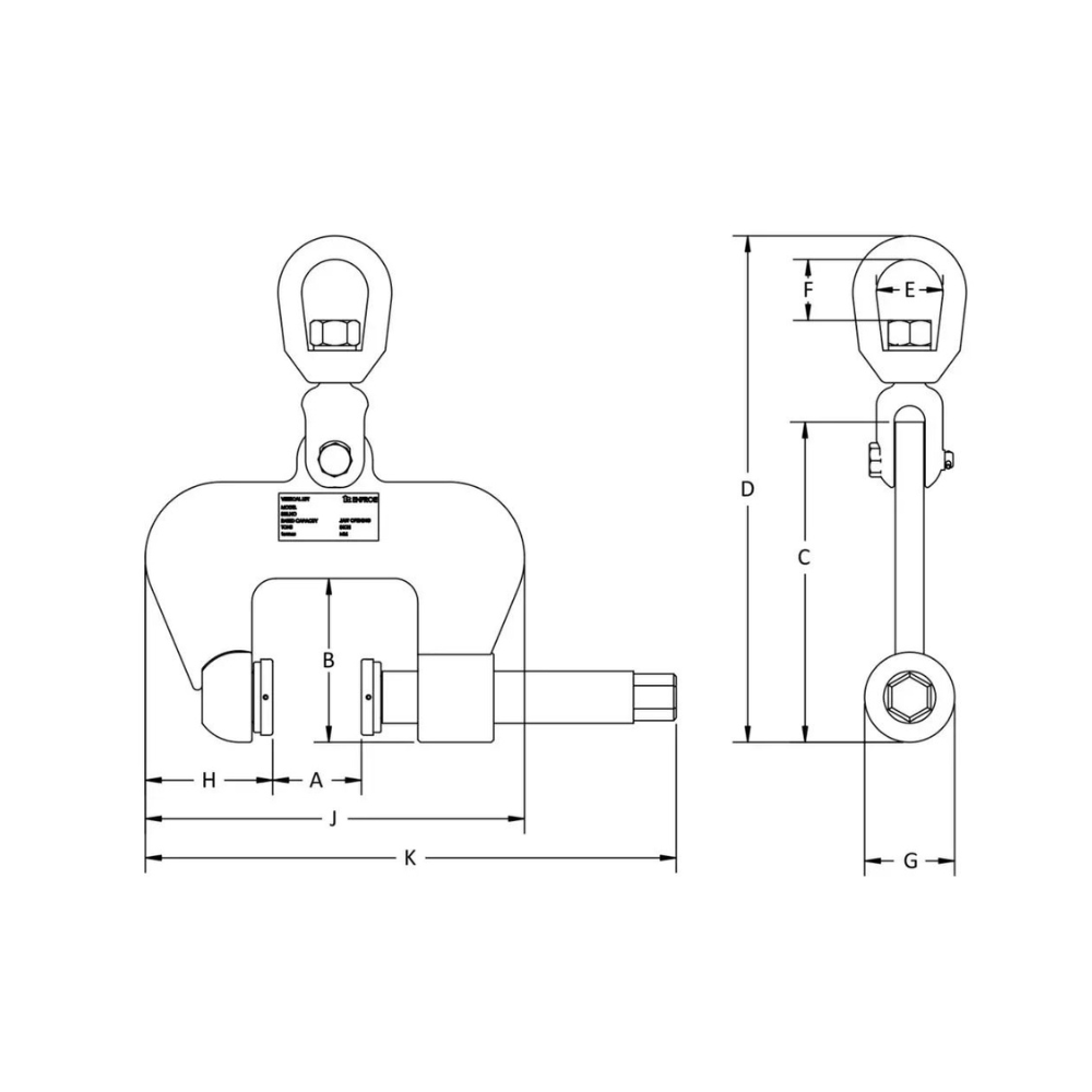 Renfroe NMRSC Locking Screw Type Non-Marring Lifting Clamps