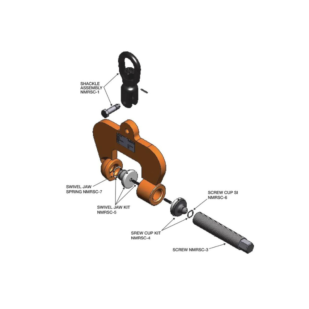 Renfroe NMRSC Locking Screw Type Non-Marring Lifting Clamps