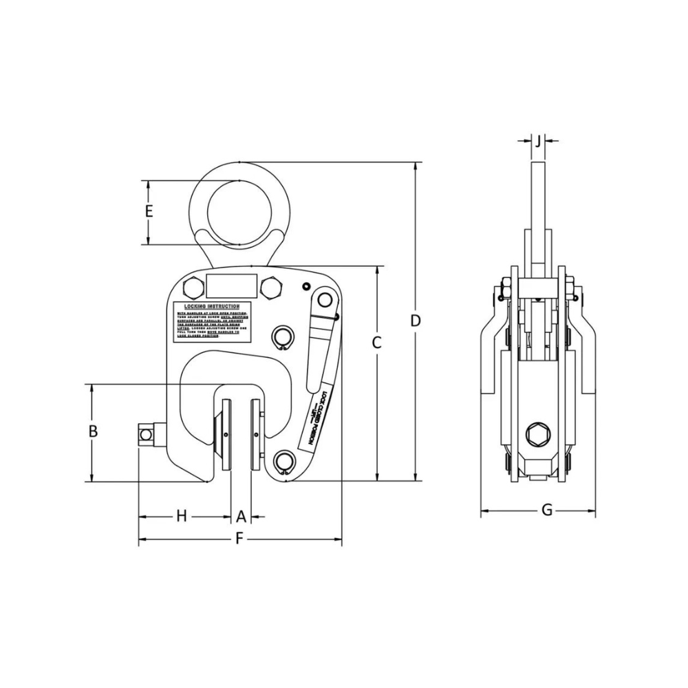 Renfroe NMBL Locking Type Non-Marring Lifting Clamps