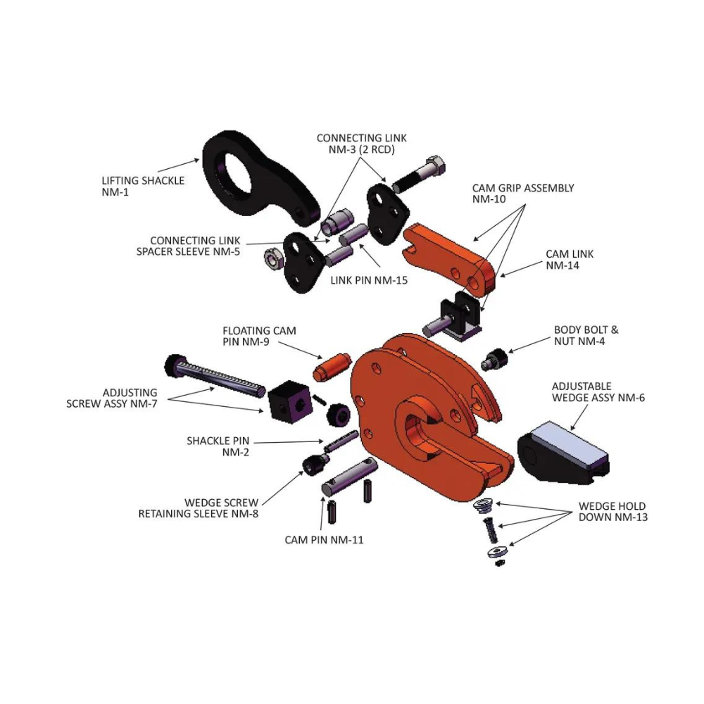 Renfroe NM Locking Screw Type Non-Marring Lifting Clamps