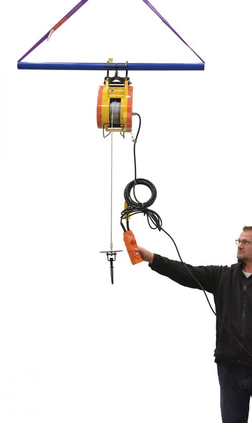 Electric Rope Hoist- 700Lb, 115v, 90ft lift