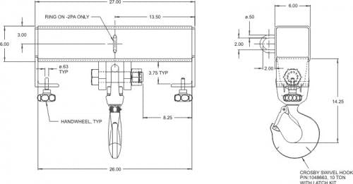 Tandemloc Forklift Beam with Center Hook