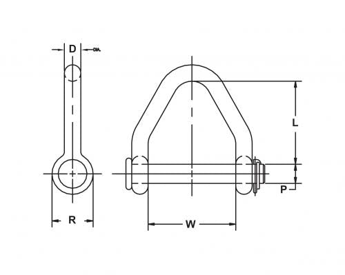 CM Carbon Web Sling Shackles